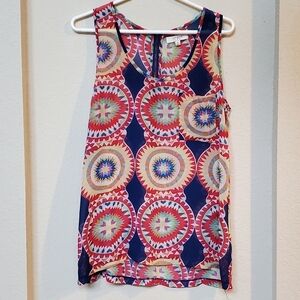 Umgee Sleeveless Colorful Top.  Size M